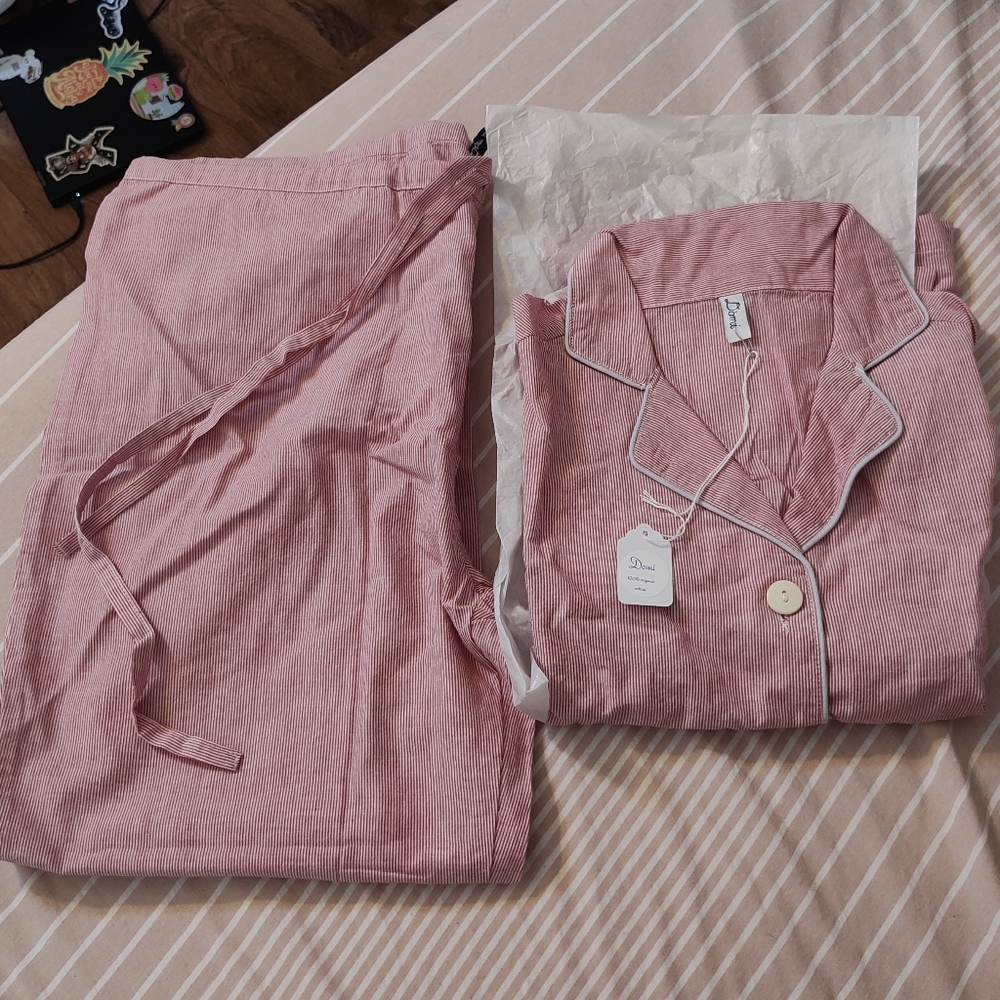 NWT Domi Red Stripe PJ Set